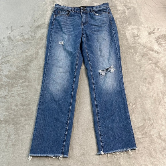 Banana Republic Pants - Banana Republic Vintage Straight Jeans Womens 28L (29x28) Distressed Raw Hem